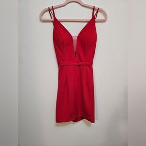 Alyce Paris size 2‎ red open back dress